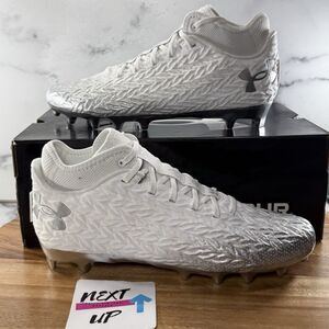 Men’s 10-Under Armour Spotlight Clone 4.0 MC Football Cleats White 3027298-100